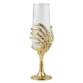 Set of 4 - Champagne Glasses | Cocktail Glasses | Halloween Glasses | Statement Barware | Gold, Antique or Silver Finish