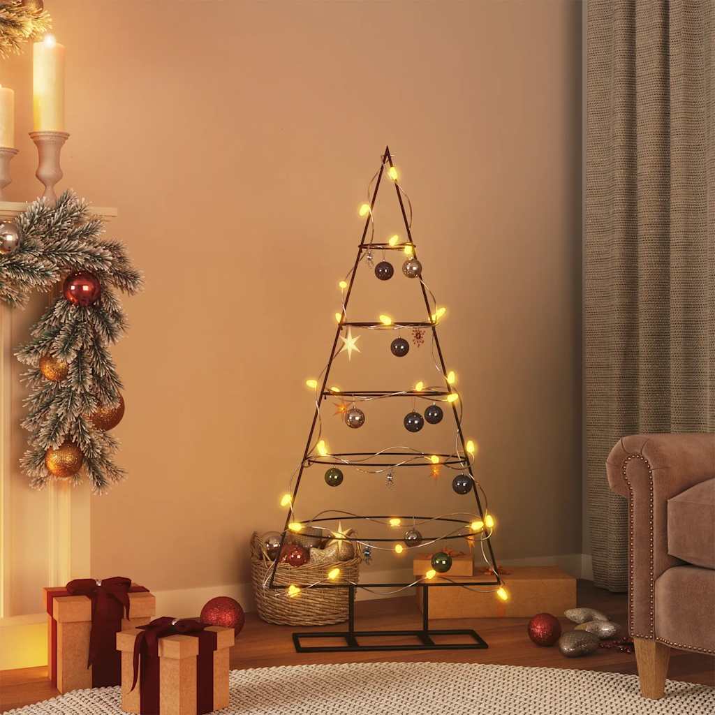 VidaXL Christmas decoration Christmas tree 125 cm metal black