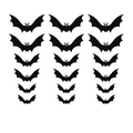 18pcs Batty Delights: Charming Halloween Hangings
