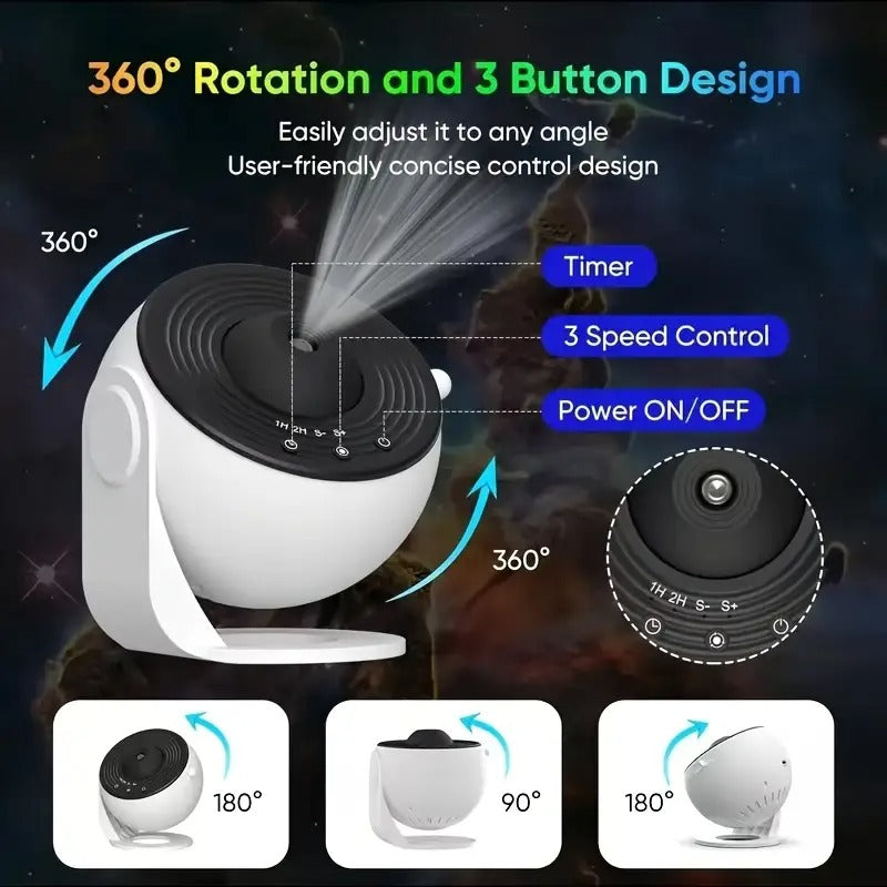 Galaxy Star Projector with 13 Discs USB-3